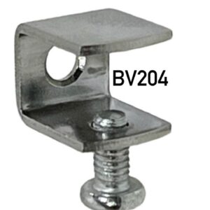 SOPORTE VIDRIO " U " C/ TORNILLO 6 MM A.I