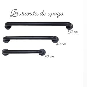 BARANDA DE APOYO DE CAÑO A.I. NEGRA  30 CM