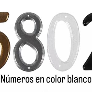 NUMERO AC. COLOR BLANCO EPOXI 10 CM  NUMERO 0