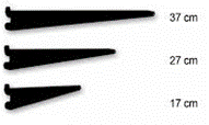 MENSULA  P/ RIEL 27 CM NEGRO