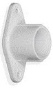 SOPORTE CAÑO PARA BAÑO CURVO  ALUM. BLANCO --
